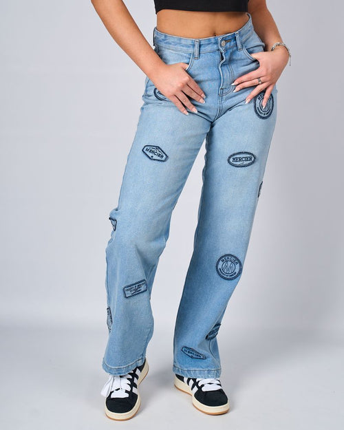 Womens Light Wash OG Badge Jeans