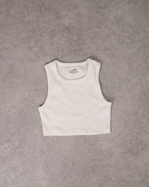 1/1 Womens Waffle Vest-Ecru