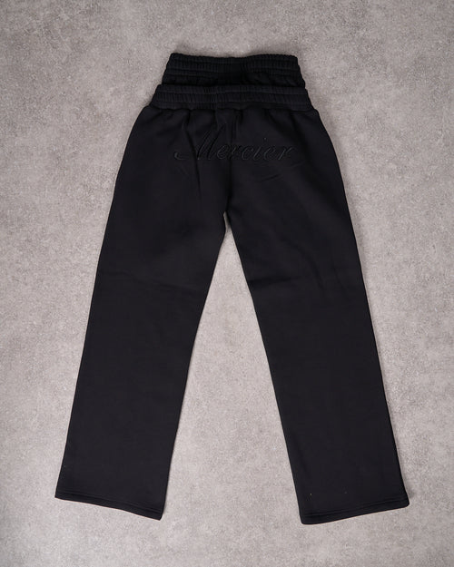 1/1 Script Double Waist Pant-Black