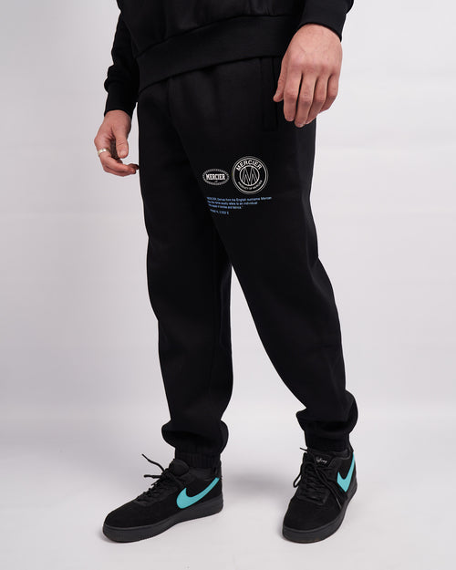 Zwart placid blauwe caruso joggers