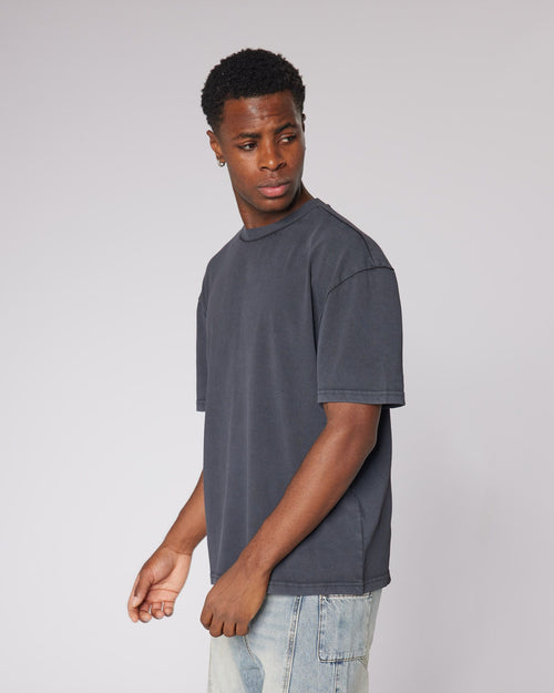 Black Relaxed Washed Blank Tshirt