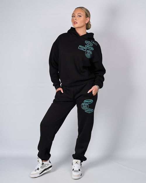 Womens Black Tiffany OG Badge Hoodie