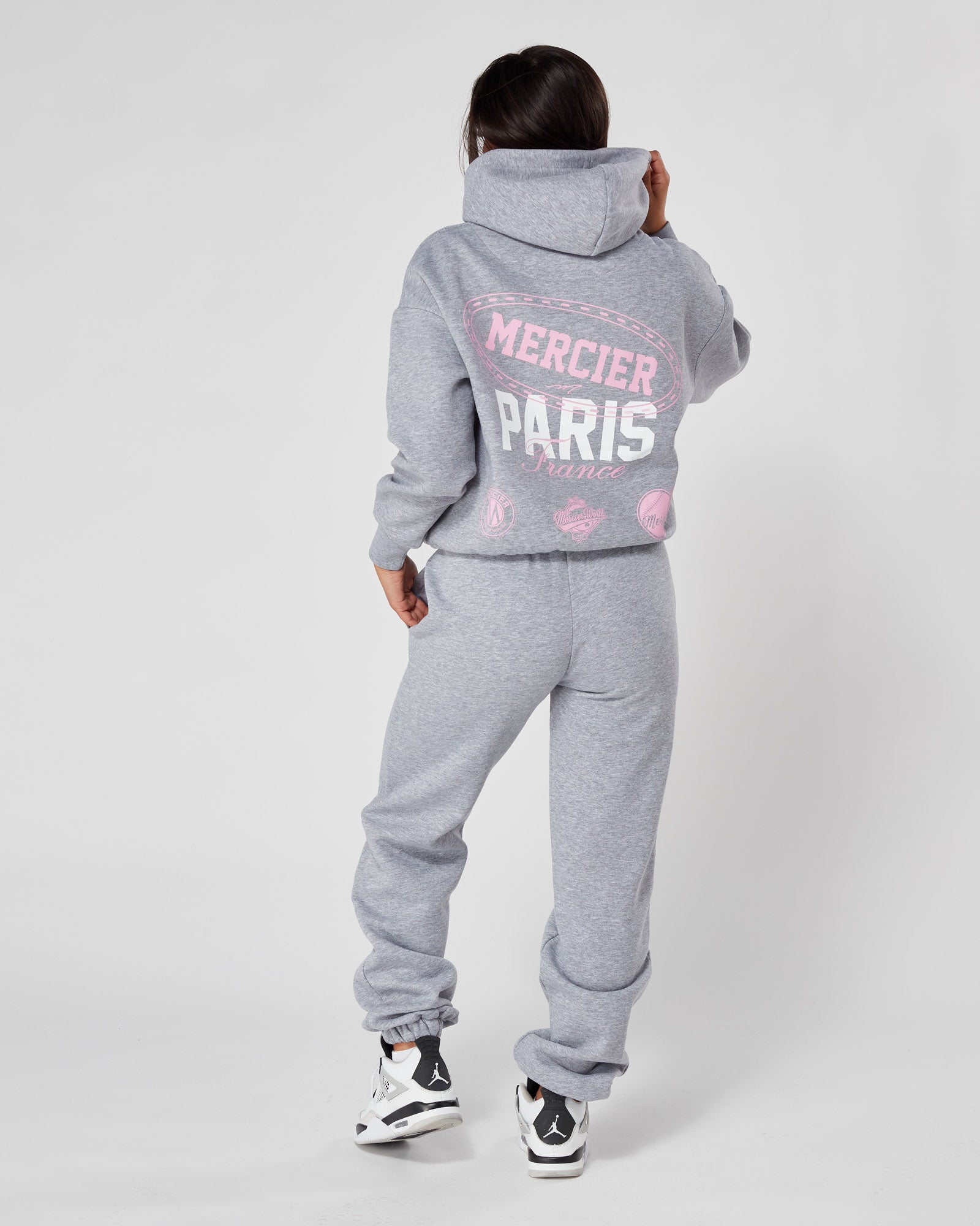 Pink and hot sale grey tracksuit