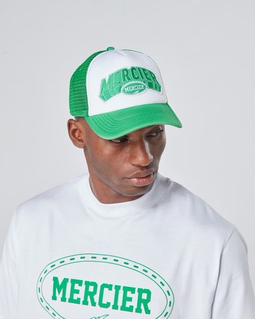 Green White Court Foam Trucker