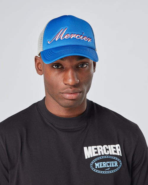 Trucker en mousse Signature bleu-gris