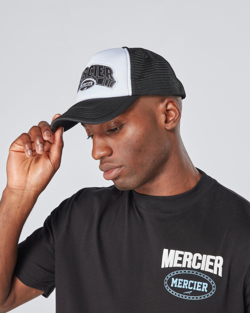 Black White Court Foam Trucker