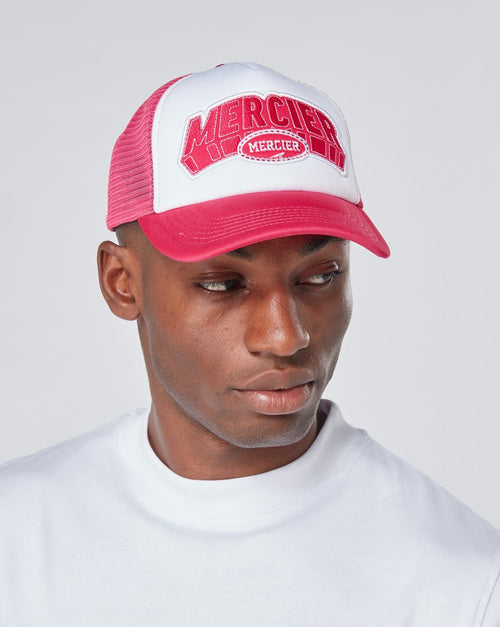 Pink White Mercier Court Foam Trucker