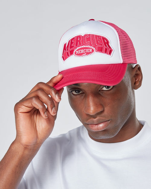 Pink White Mercier Court Foam Trucker