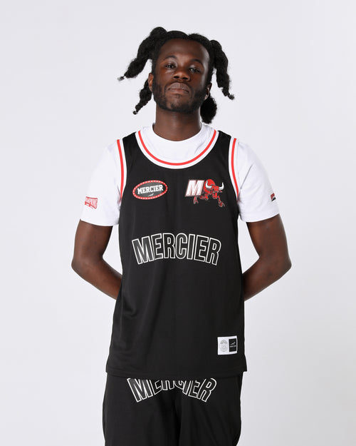 Black Red Crawford Basketball Vest