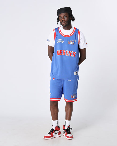 Short de basketball bleu Crawford