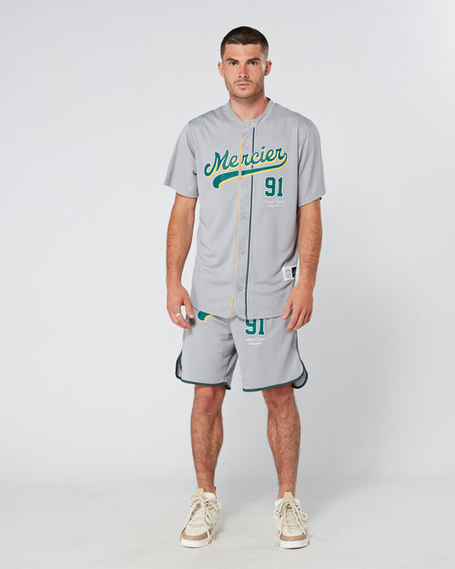 Maillot de baseball gris vert Emerson