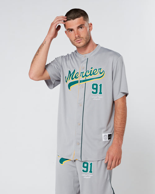 Grey Green Emerson Baseball Jersey