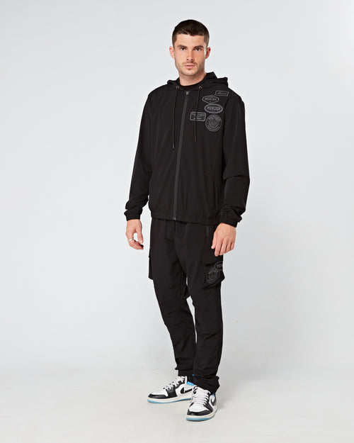 Black Tonal Badge Cargos