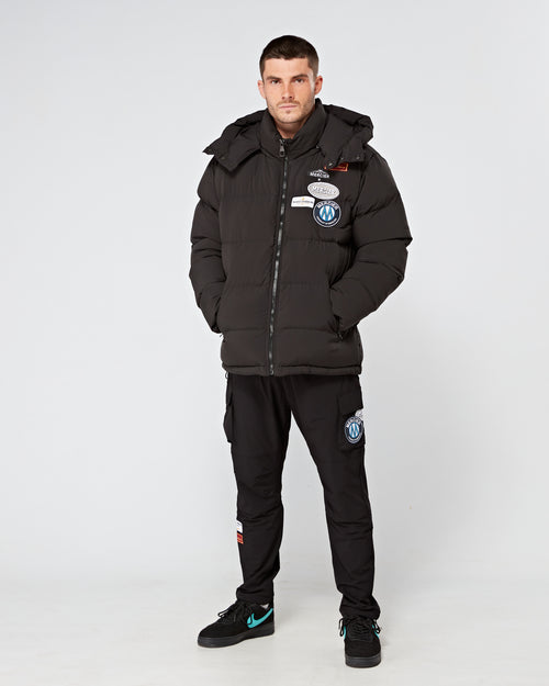 Negro Y Insignia Puffer Jacket.