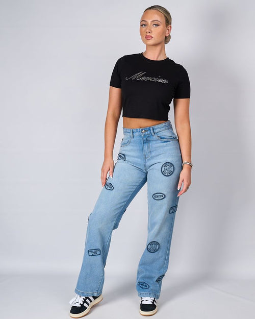 Womens Light Wash OG Badge Jeans