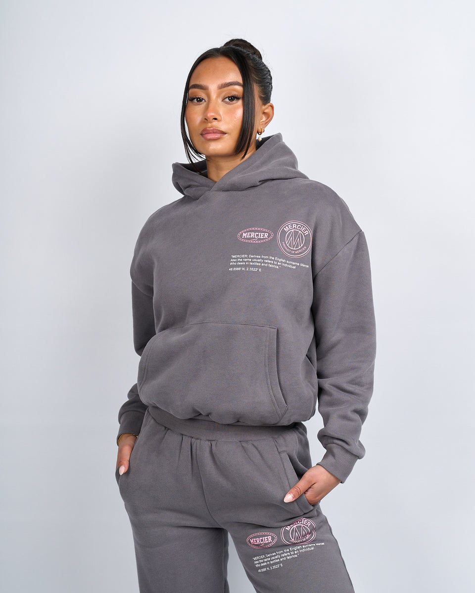 Womens Charcoal Mercier Caruso Hoodie – MERCIER