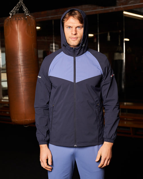 PBK//Mercier Performance Windbreaker Navy/Petrol