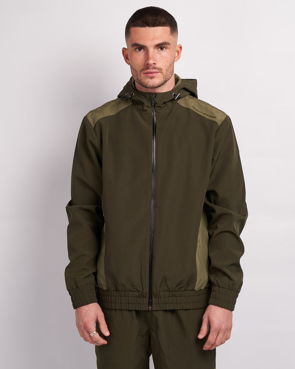 Khaki Utility Panelled Windbreaker – MERCIER