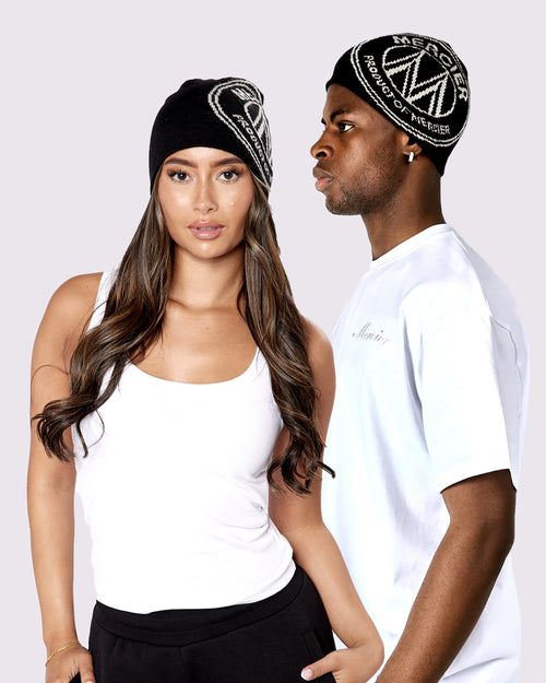 Black Mercier Logo Beanie