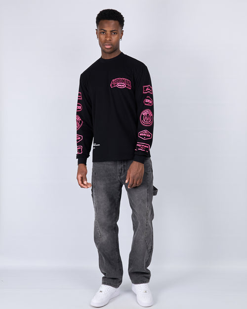 Black Pink Compton Long Sleeve Tshirt