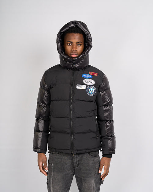 Black OG badge Panelled Jacket