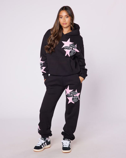 Womens Black Badge Star Joggers