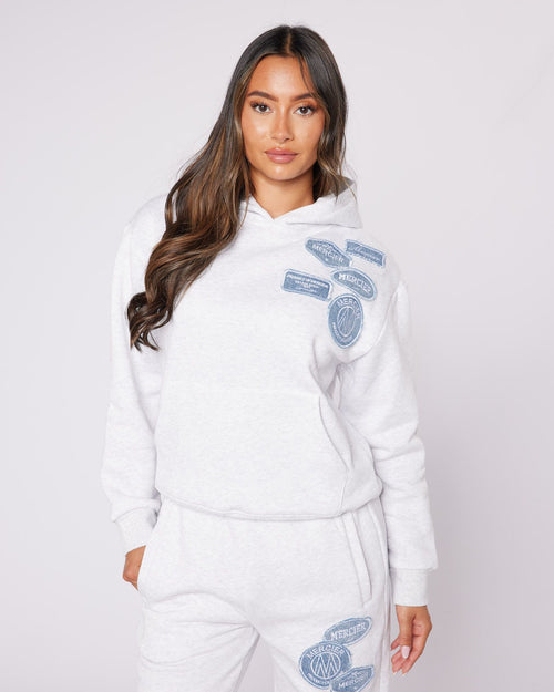 Womens Snow Marl OG Denim Hoodie