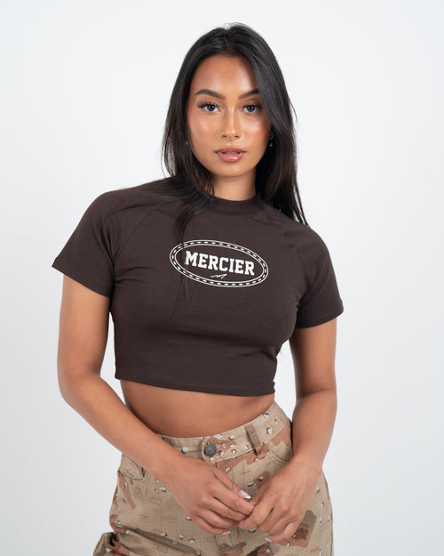 Vrouwen Mercier Chocolade thuis Gewas T-shirt