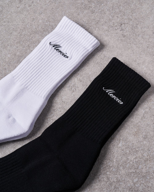 Chaussettes noires et blanches Signature Mix pack