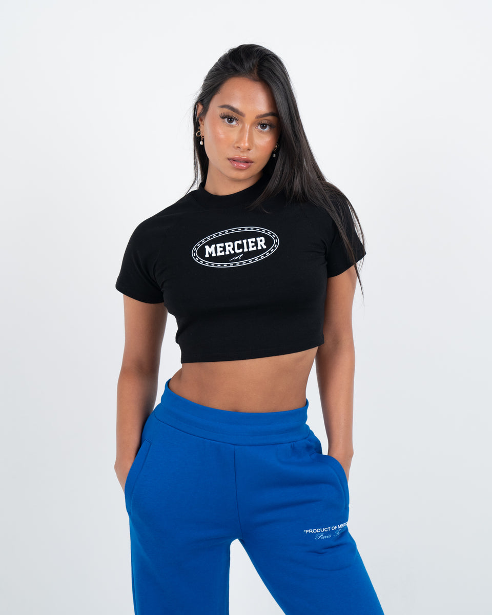 Womens Mercier Black Maison Crop T-Shirt – MERCIER