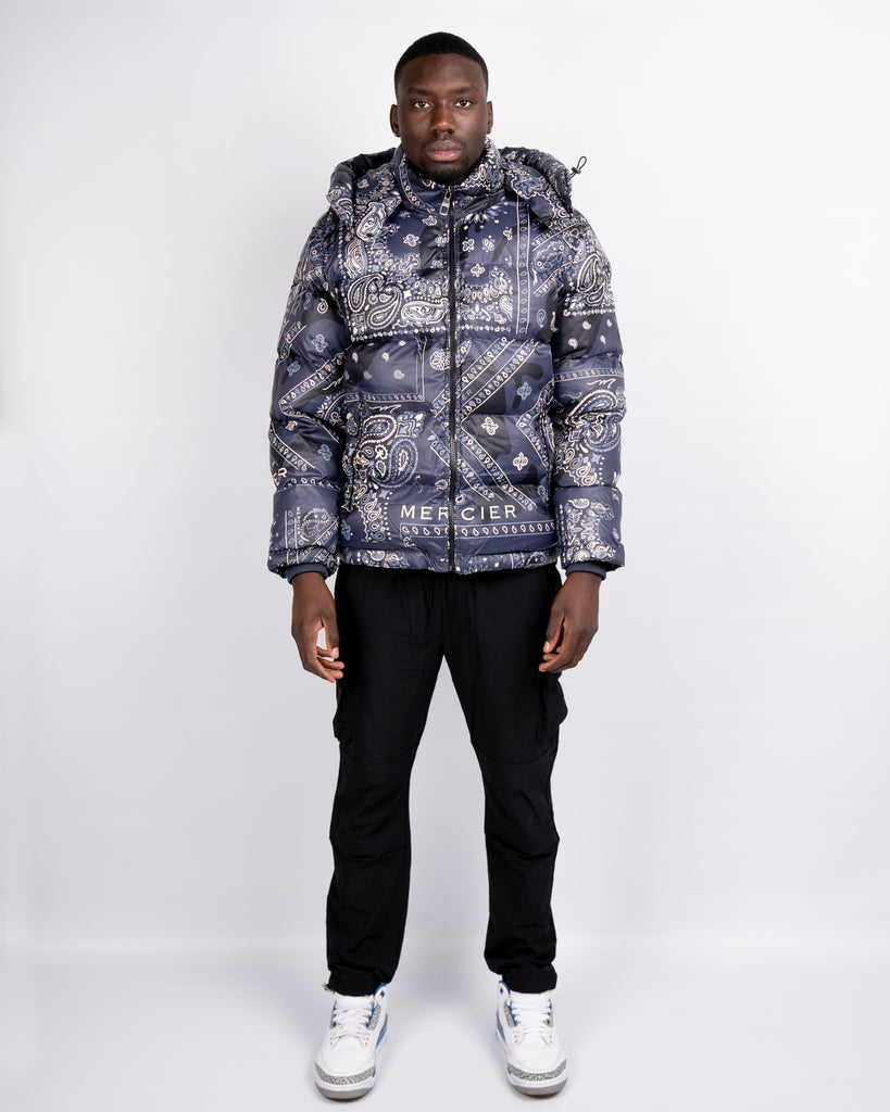 Navy Off White Paisley Mercier Jacket