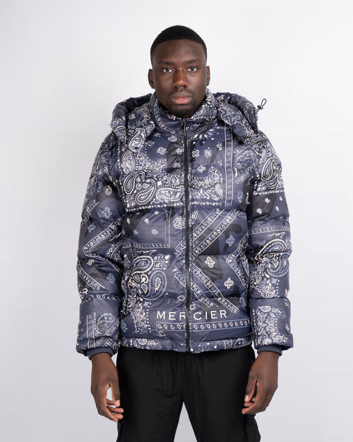 Navy Off White Paisley Mercier Jacke