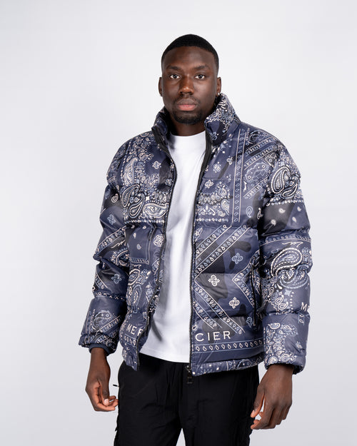 Blouson bleu marine Paisley Mercier