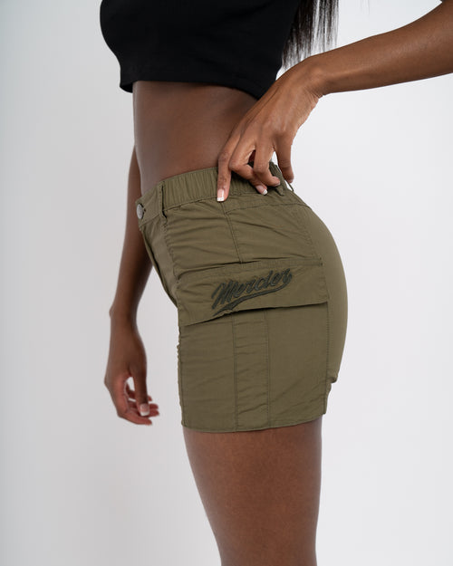 Dames kaki Mercier Perrier Cargo Shorts