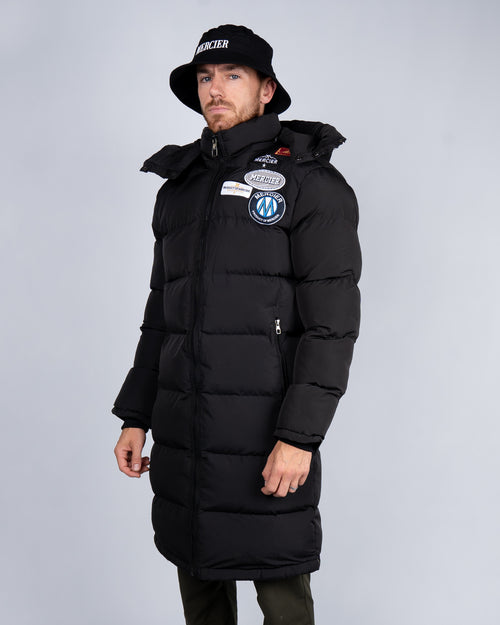 Chaqueta OG Longline Puffer en negro.