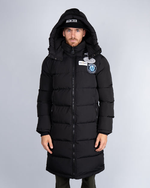 Chaqueta OG Longline Puffer en negro.