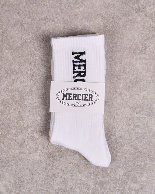 2er-Pack weiße Mercier-Socken