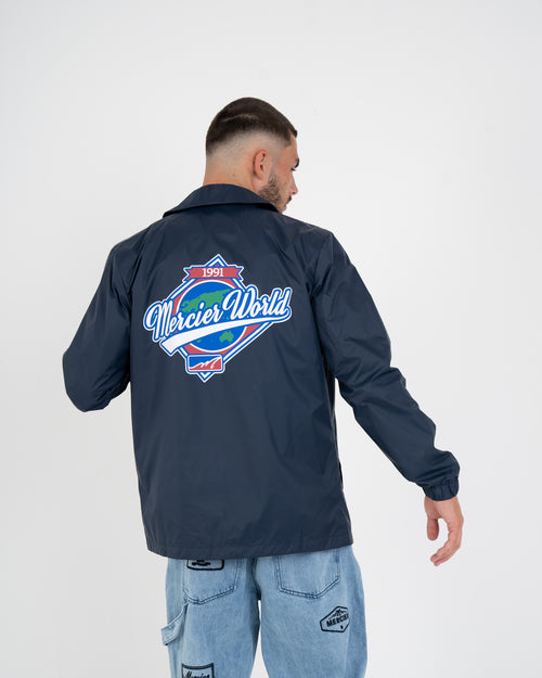 Navy Mercier World Coach Jacket