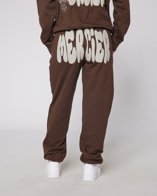 Women's Chocolate Beige Bubble Jogger