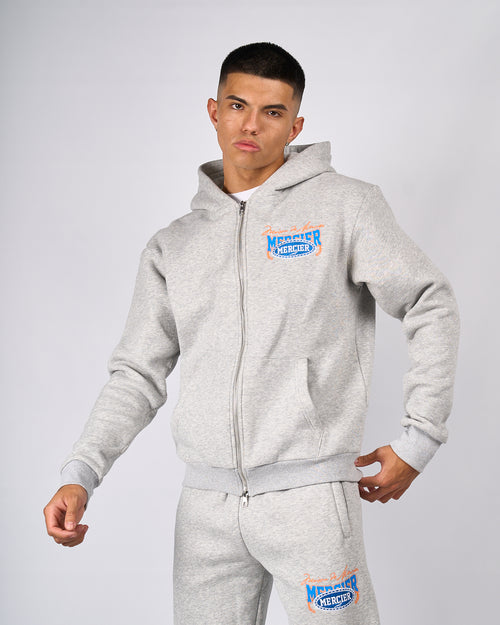 Grey Marl Maison De Mercier Zip Hood