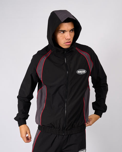 Black Grey Maison Racer Track Top