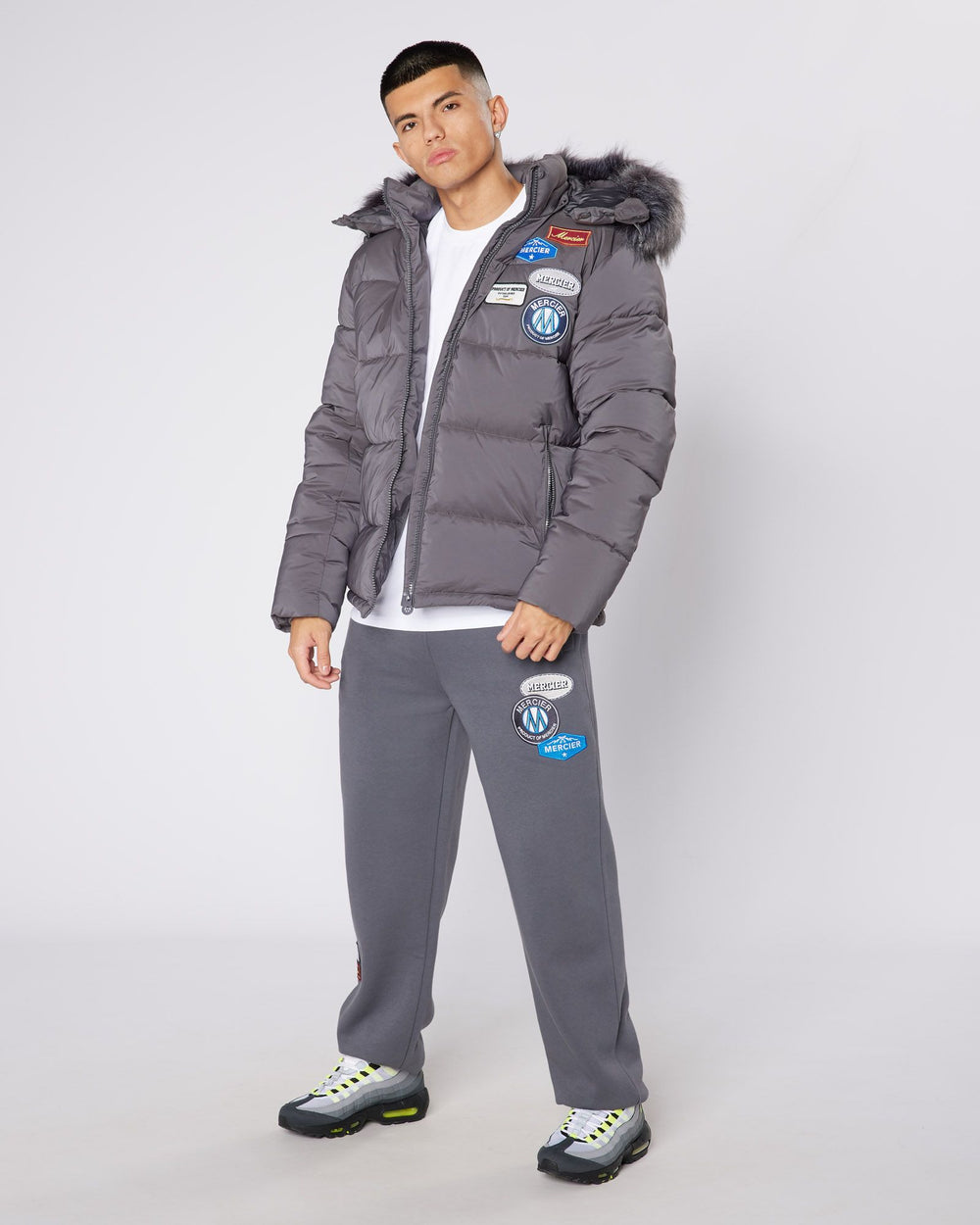 Grey OG Badge Mercier Puffer Jacket – MERCIER