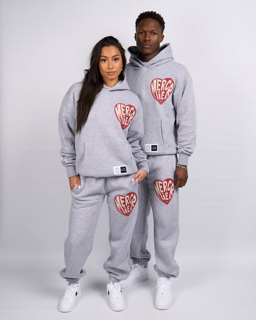 Grey Marl Mercier Heart Joggers