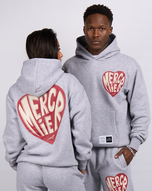 Gris Marl Mercier Heart Hoodie