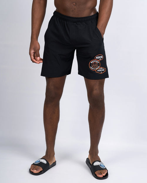 Black Orange Badge Swim Shorts