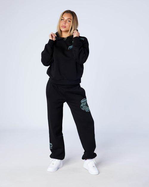 Womens Black Tiffany OG Badge Joggers