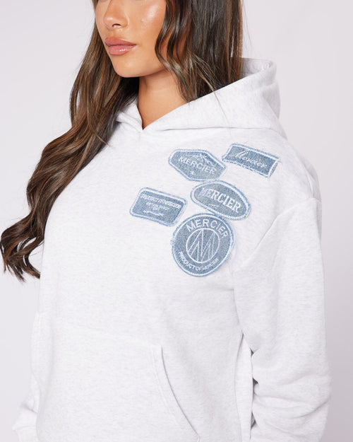 Womens Snow Marl OG Denim Hoodie