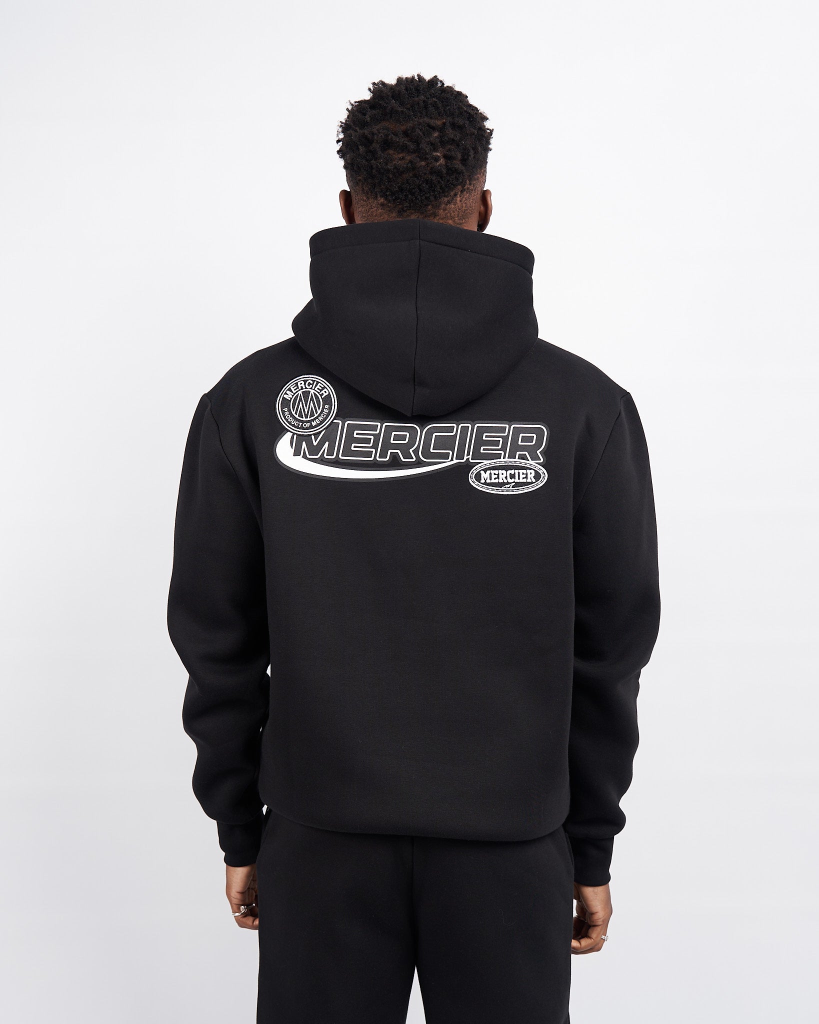 Black Racer Badge Hoodie – MERCIER
