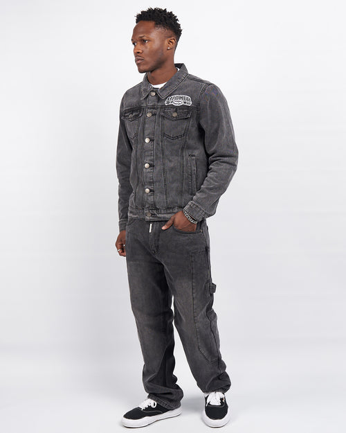 Veste en denim anthracite