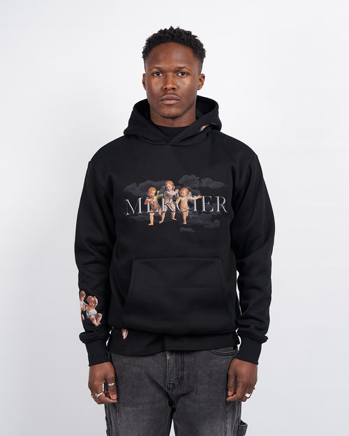 Schwarzer Angelo Entspannter Hoodie